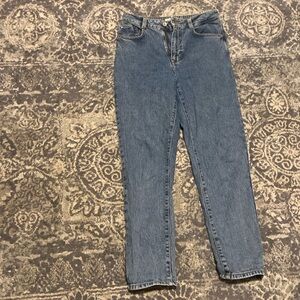 ZARA High Rise Straight Leg Blue Jeans Size 6